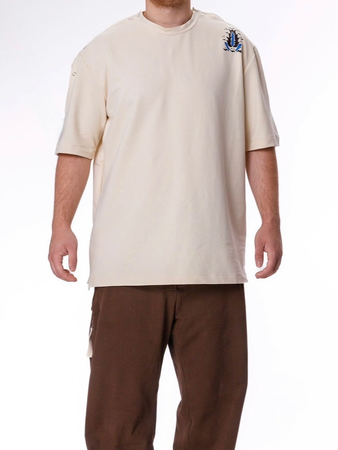 WYNflair Adaptive T-Shirt – Cream, Easy Dressing