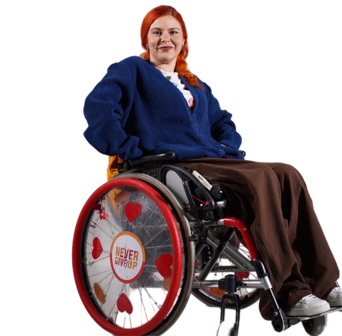 WYNflair Adaptive Cardigan – Royal Blue, Easy Button