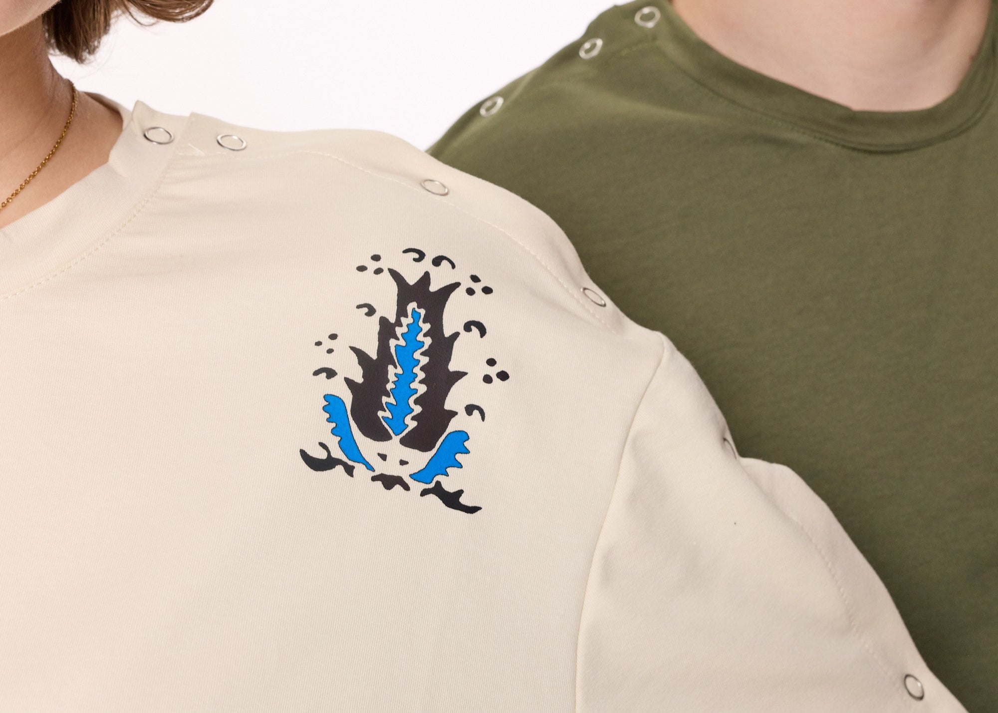 WYNflair Adaptive T-Shirt – Cream, Easy Dressing